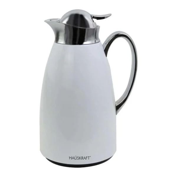 Jarra Térmica Elegance 1L – Branca com Ampola de Vidro